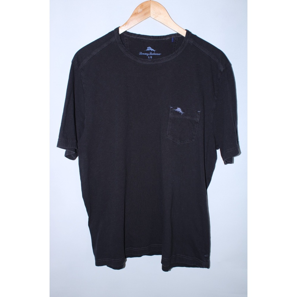 Tommy Bahama Men's Large Black Short Sleeve Comfort Crew Neck T-Shirt